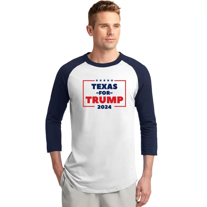 Texas For Trump 2024 Baseball Sleeve Shirt