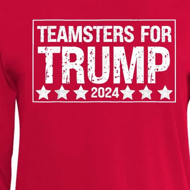 Teamsters For Trump 2024 Womens Cotton Relaxed Long Sleeve T-Shirt