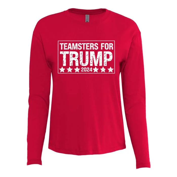 Teamsters For Trump 2024 Womens Cotton Relaxed Long Sleeve T-Shirt