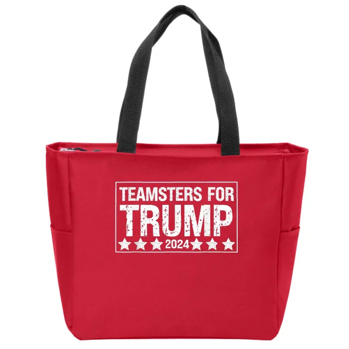 Teamsters For Trump 2024 Zip Tote Bag