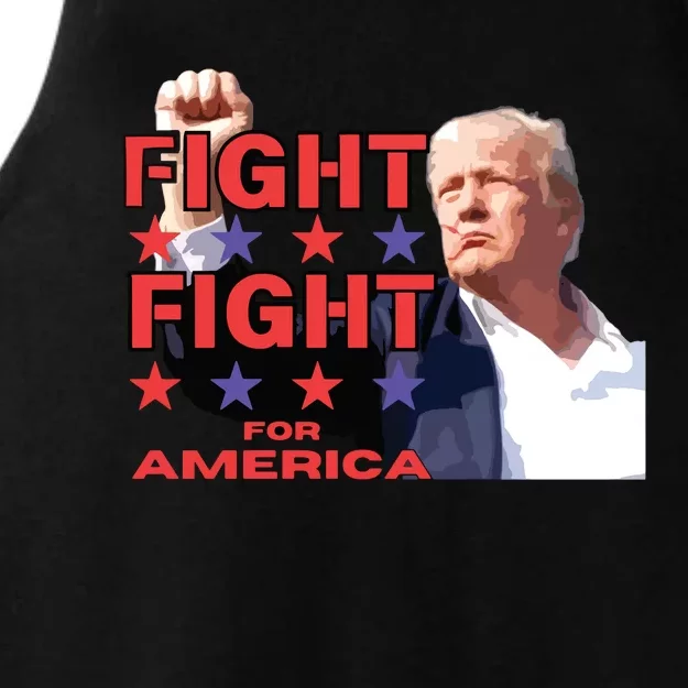 Trump Fight Trump Shooting Fight Trump Attempted Assassination Ladies Tri-Blend Wicking Tank