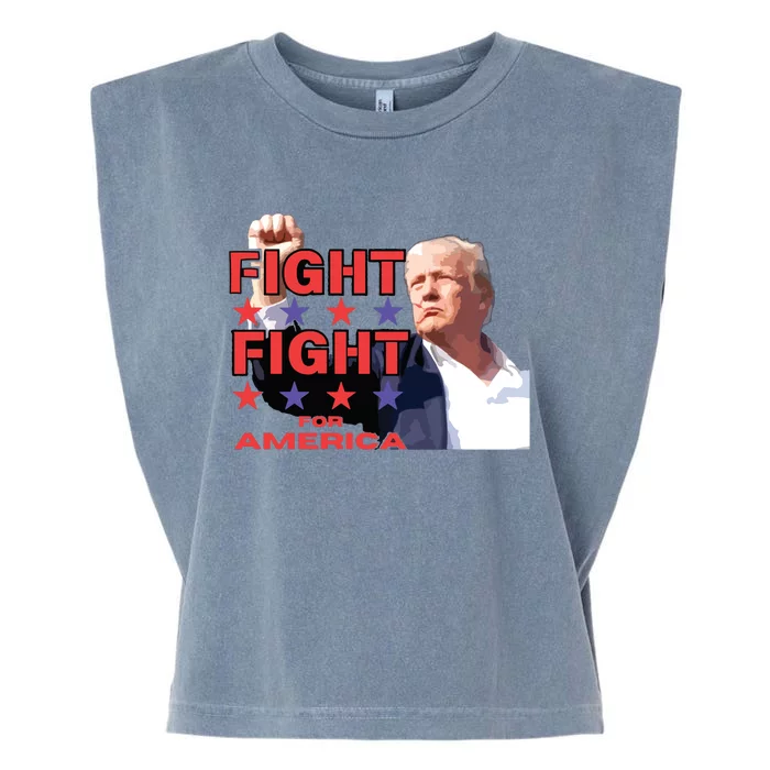 Trump Fight Trump Shooting Fight Trump Attempted Assassination Garment-Dyed Women's Muscle Tee