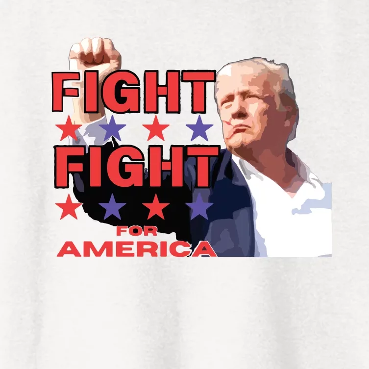 Trump Fight Trump Shooting Fight Trump Attempted Assassination Women's Crop Top Tee