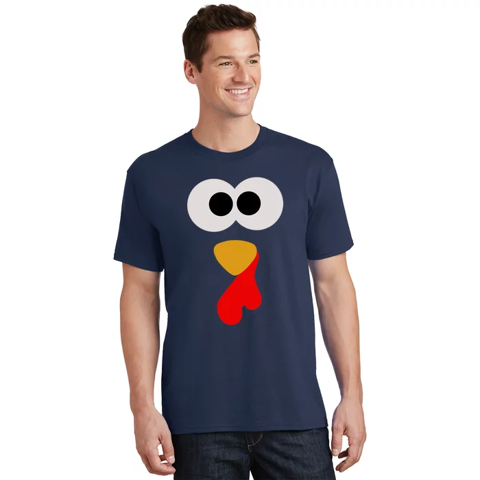 Turkey Face Thanksgiving Matching Family Costume Autumn T-Shirt