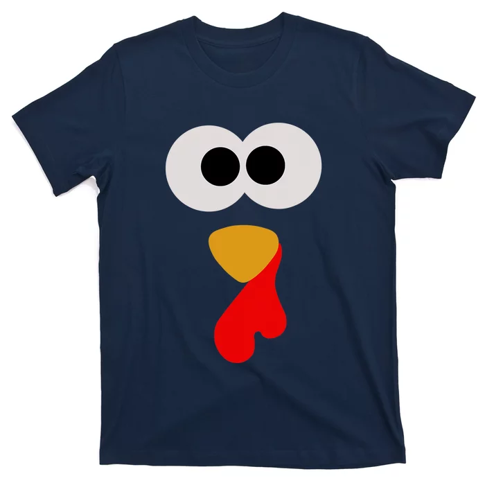 Turkey Face Thanksgiving Matching Family Costume Autumn T-Shirt