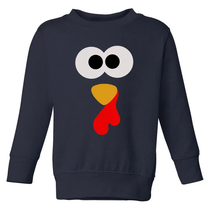 Turkey Face Thanksgiving Matching Family Costume Autumn Toddler Sweatshirt