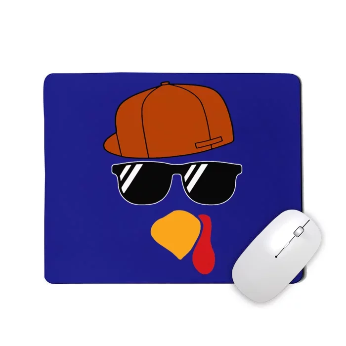 Turkey Face Thanksgiving Trucker Hat Glasses Mousepad