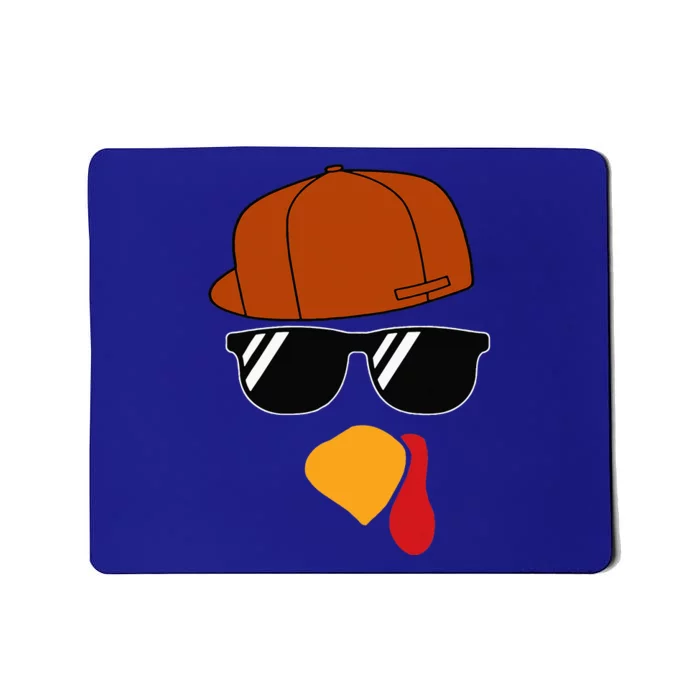 Turkey Face Thanksgiving Trucker Hat Glasses Mousepad