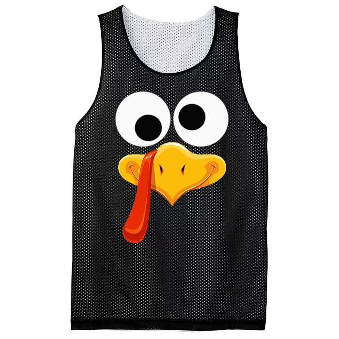 Turkey Face Thanksgiving Costume Family Outfits Matching Fun Mesh Reversible Basketball Jersey Tank