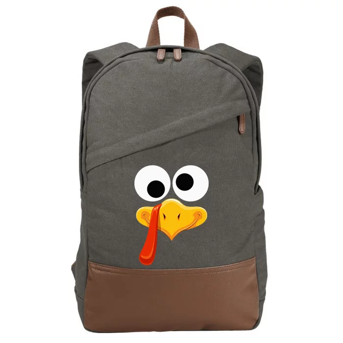 Turkey Face Thanksgiving Costume Family Outfits Matching Fun Cotton Canvas Backpack