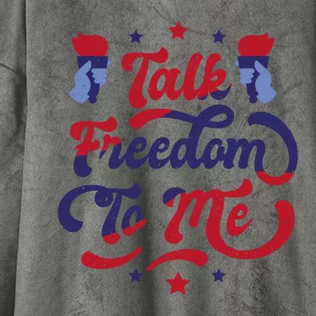 Talk Freedom To Me Hooded Wearable Blanket