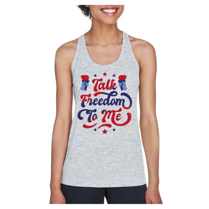 Talk Freedom To Me Women's Racerback Tank