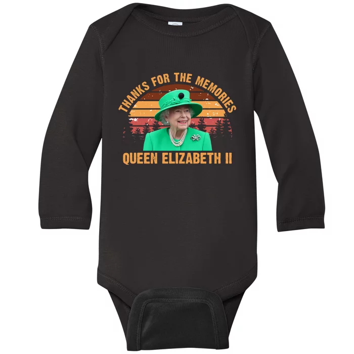 Thanks For The Memories Queen Elizabeth II Baby Long Sleeve Bodysuit