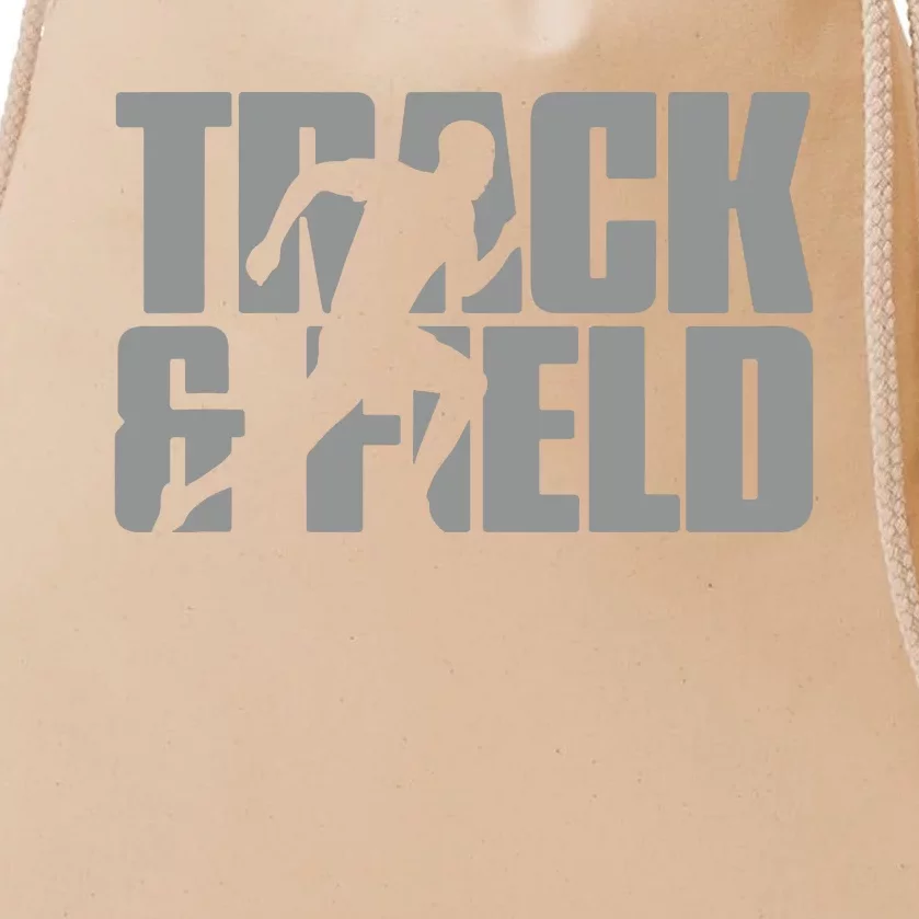 Track Field Themed Design Graphic Track Field Drawstring Bag