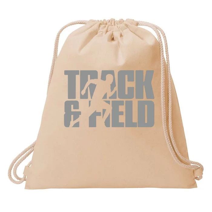 Track Field Themed Design Graphic Track Field Drawstring Bag