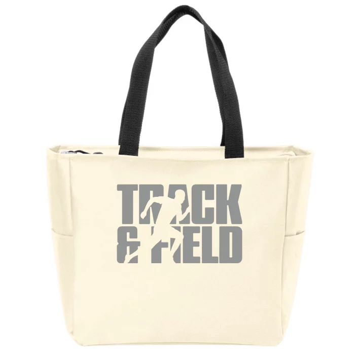 Track Field Themed Design Graphic Track Field Zip Tote Bag