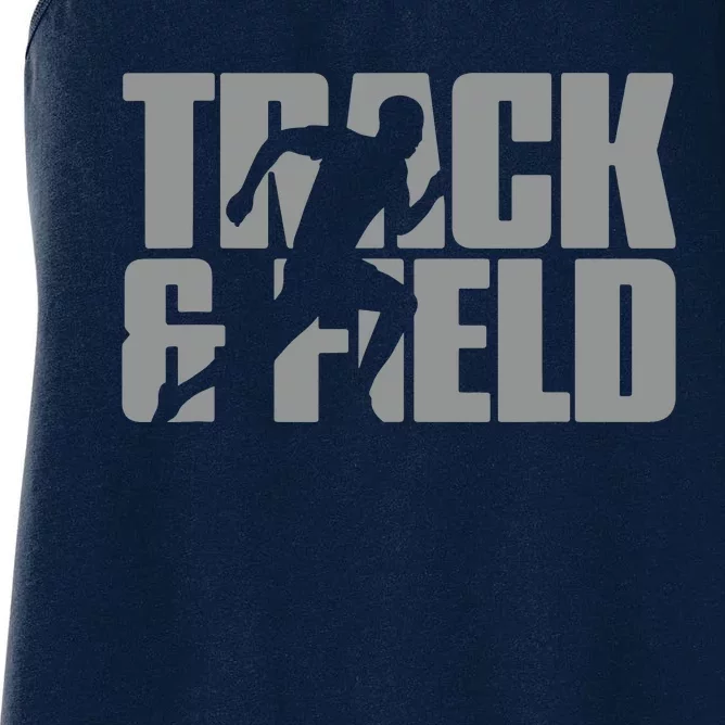 Track Field Themed Design Graphic Track Field Women's Racerback Tank