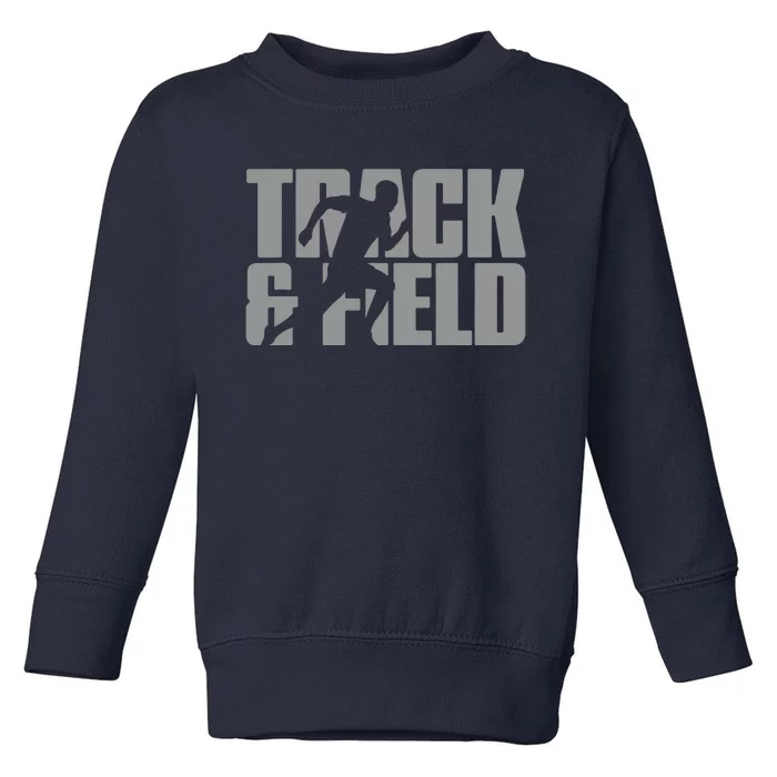 Track Field Themed Design Graphic Track Field Toddler Sweatshirt