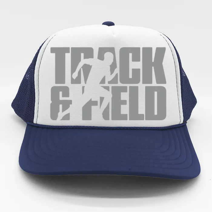 Track Field Themed Design Graphic Track Field Trucker Hat