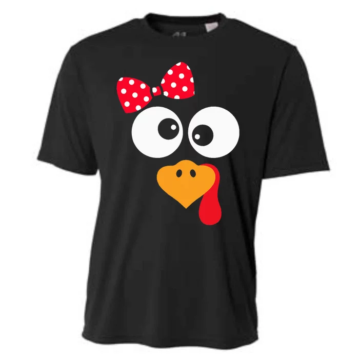 Thanksgiving Funny Turkey Face Costume Cooling Performance Crew T-Shirt