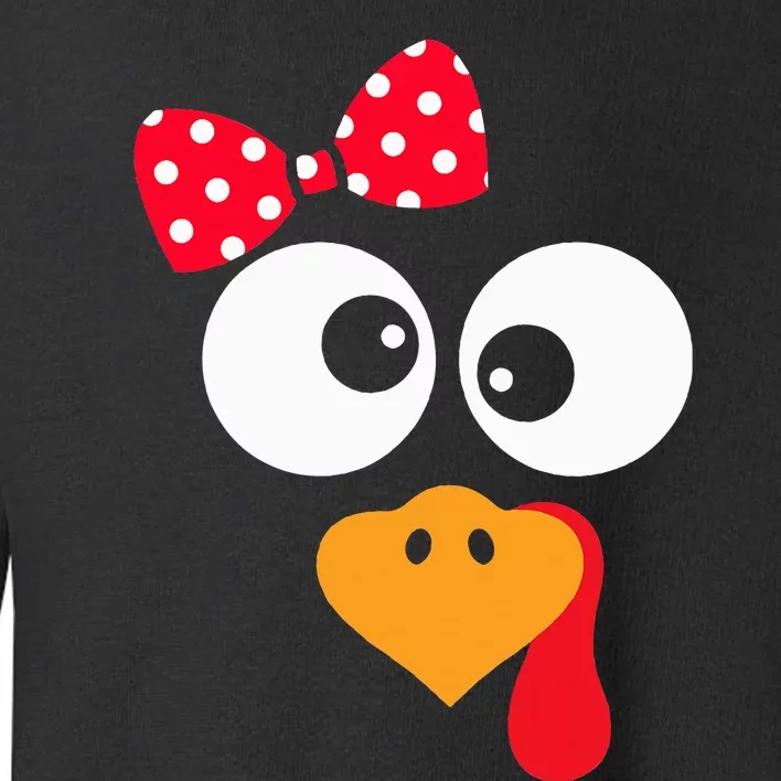 Thanksgiving Funny Turkey Face Costume Toddler Sweatshirt