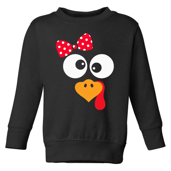 Thanksgiving Funny Turkey Face Costume Toddler Sweatshirt