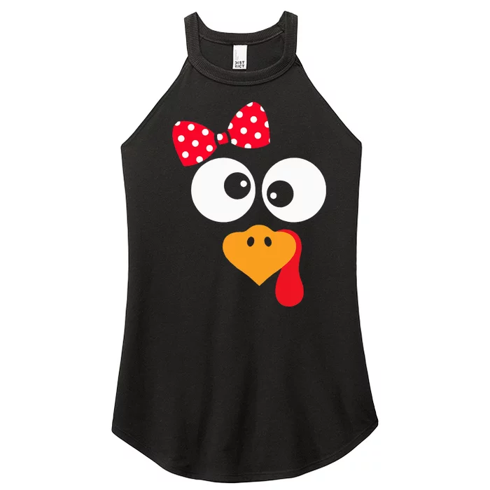 Thanksgiving Funny Turkey Face Costume Women’s Perfect Tri Rocker Tank