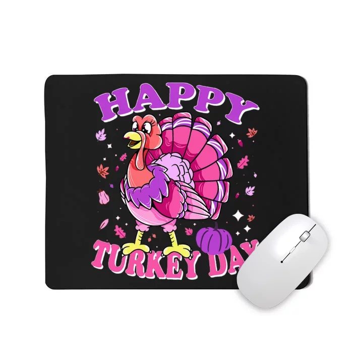 Thanksgiving Female Turkey Happy Turkey Day Mousepad