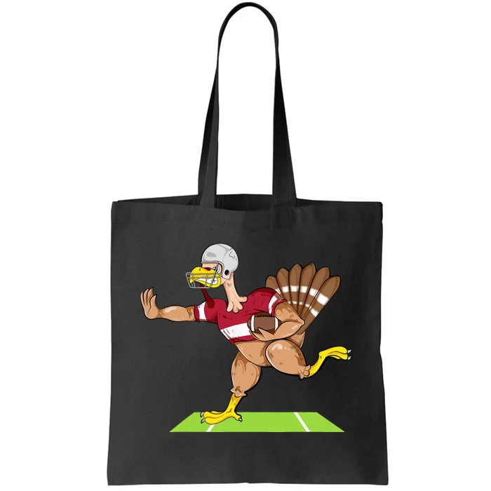 Thanksgiving Football Turkey Player Funny Tote Bag