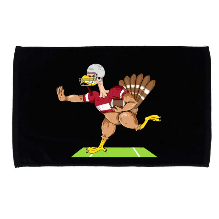 Thanksgiving Football Turkey Player Funny Microfiber Hand Towel