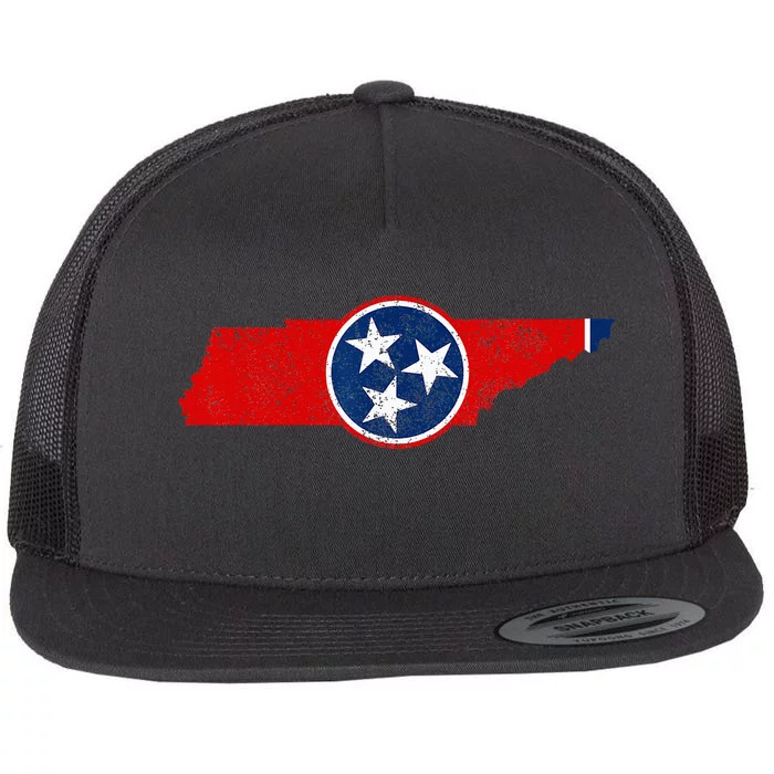 Tennessee Flag TN Pride State Map Nashville Memphis Flat Bill Trucker Hat