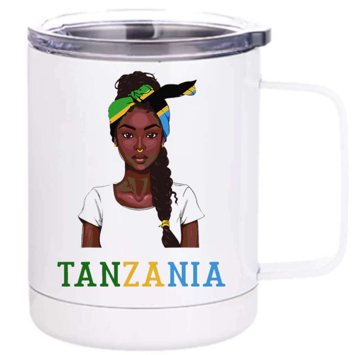 Tanzanian Flag Uniform Souvenirs Products Woman Tanzania Front & Back 12oz Stainless Steel Tumbler Cup