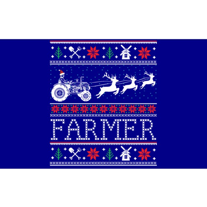 Tractors Farmer Ugly Christmas Sweaters Gift Bumper Sticker