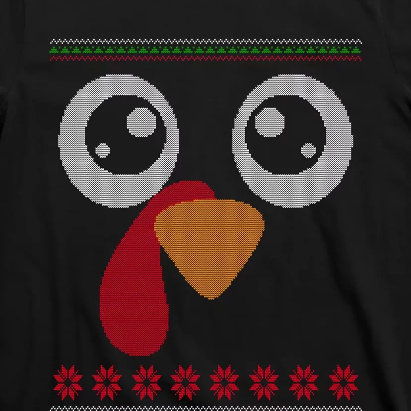 Turkey Face Ugly Thanksgiving Sweater Like T-Shirt