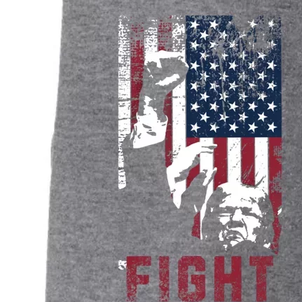 Trump Fight Usa Gift Doggie 3-End Fleece Hoodie