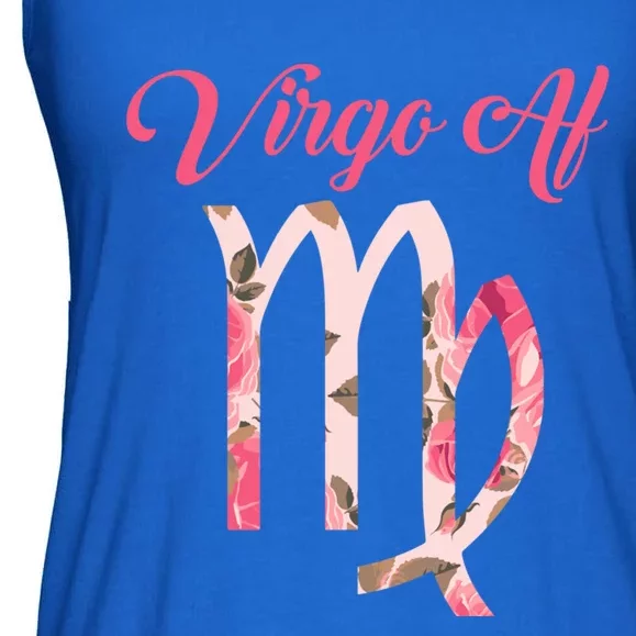 Th Floral Virgo Af Costume Virgo Zodiac Birthday Gift Gift Ladies Essential Flowy Tank