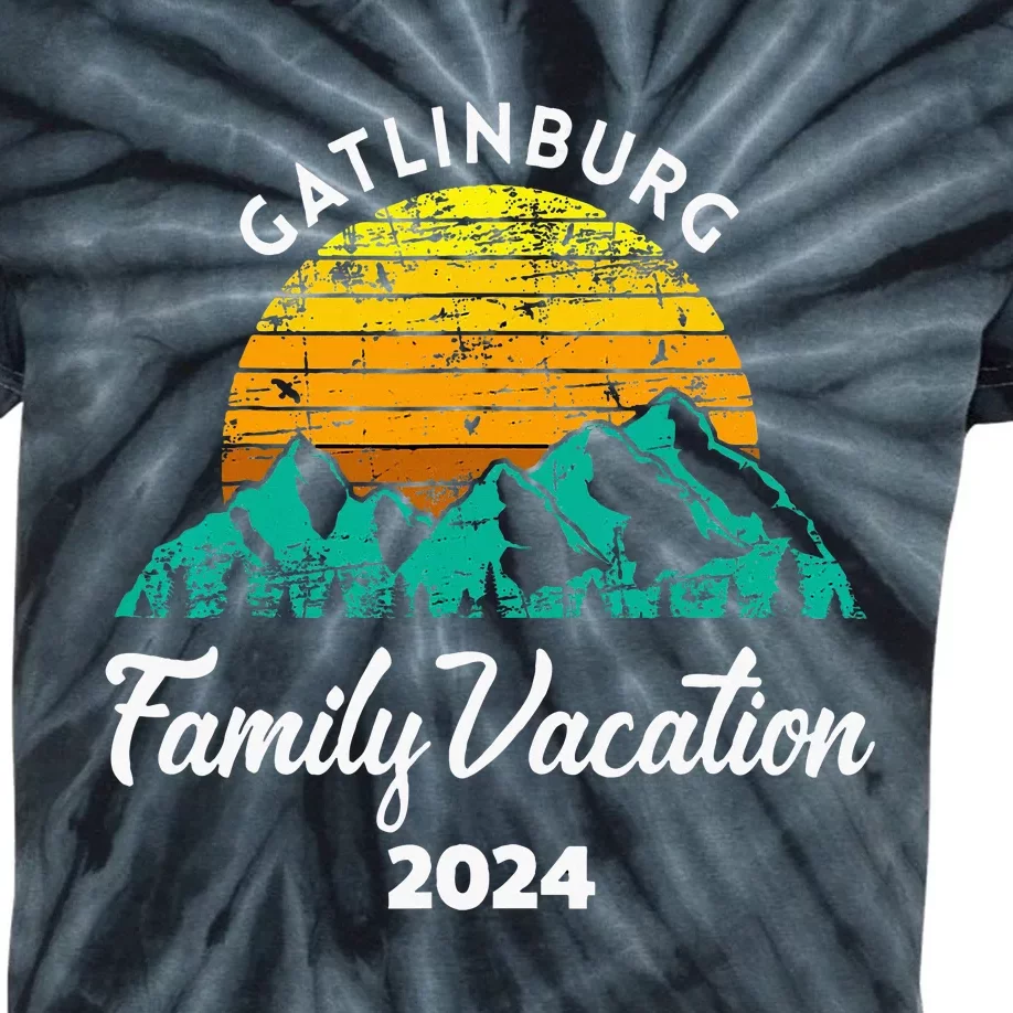 Tennessee Family Vacation Road Trip 2024 Mountain Gatlinburg Kids Tie-Dye T-Shirt