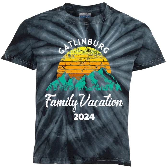 Tennessee Family Vacation Road Trip 2024 Mountain Gatlinburg Kids Tie-Dye T-Shirt