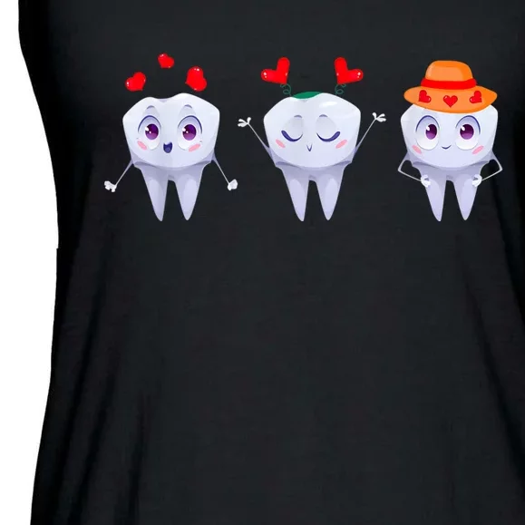 Tooth Fairy Valentine's Day Dentist Dear Dental Assistant Ladies Essential Flowy Tank