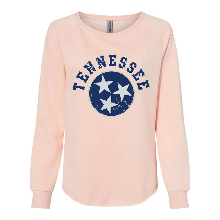 Tennessee Flag Vintage Fade Womens California Wash Sweatshirt