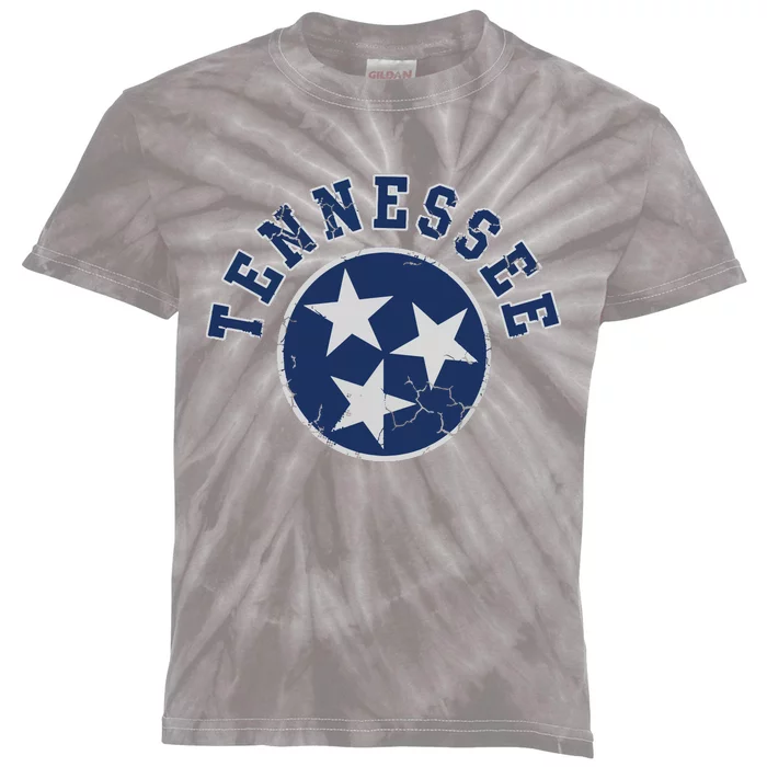 Tennessee Flag Vintage Fade Kids Tie-Dye T-Shirt