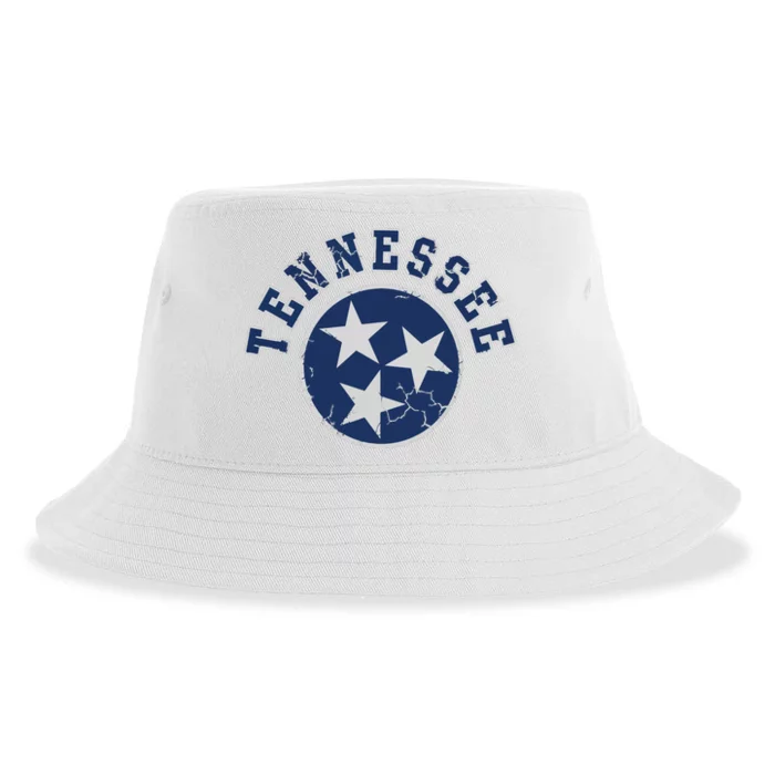 Tennessee Flag Vintage Fade Sustainable Bucket Hat