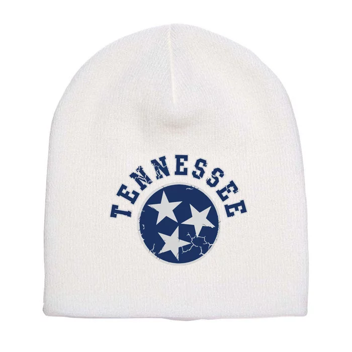 Tennessee Flag Vintage Fade Short Acrylic Beanie