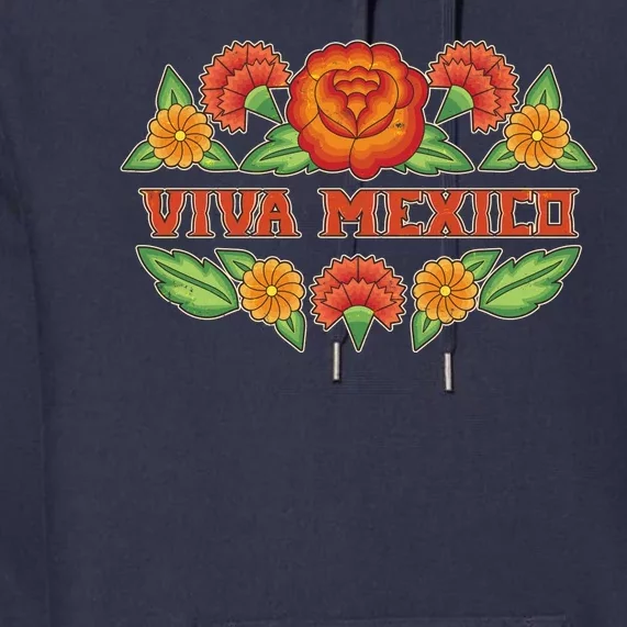 Traditional Floral Viva Mexico Premium Hoodie