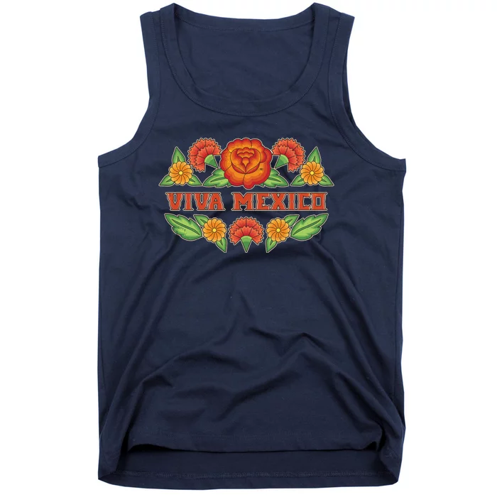 Traditional Floral Viva Mexico Tank Top