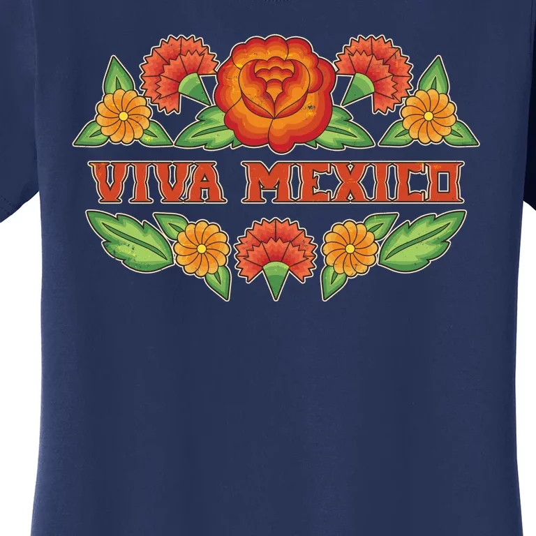 Traditional Floral Viva Mexico Women's T-Shirt