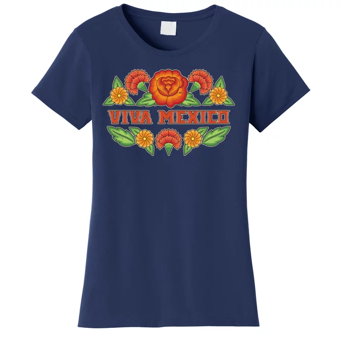 Traditional Floral Viva Mexico Women's T-Shirt