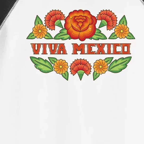 Traditional Floral Viva Mexico Toddler Fine Jersey T-Shirt