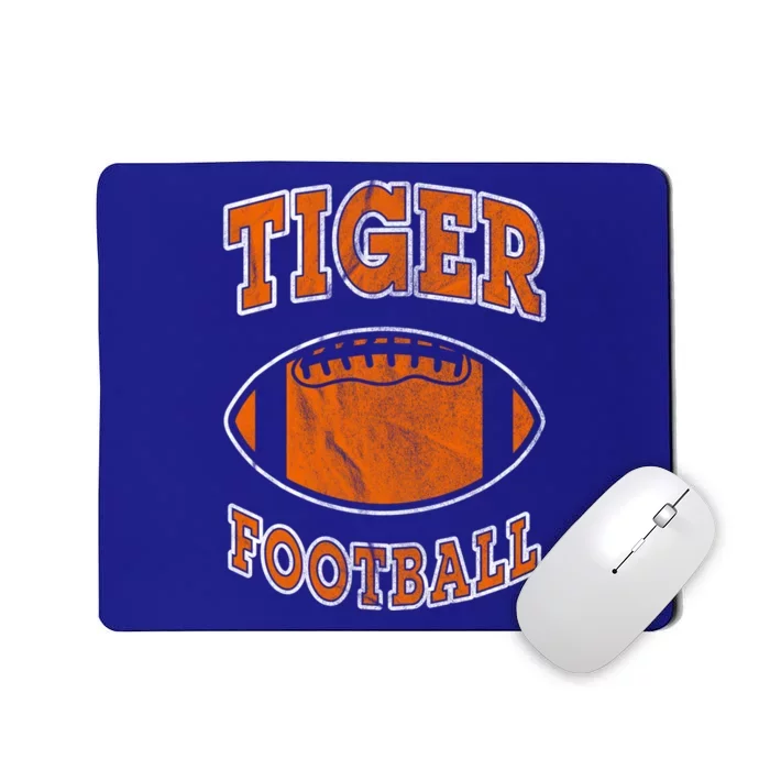 Tiger Football Vintage Distressed Great Gift Mousepad