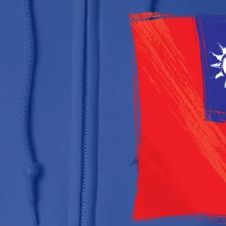 Taiwan Flag Vertical Flag Country Taiwanese Flag Gift Full Zip Hoodie